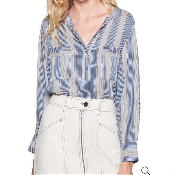 Joie Tops - JOIE FANE STRIPED BLOUSE NWT